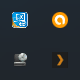 Look for the Plex icon in the taskbar menu (it's the bottom-right one seen here).