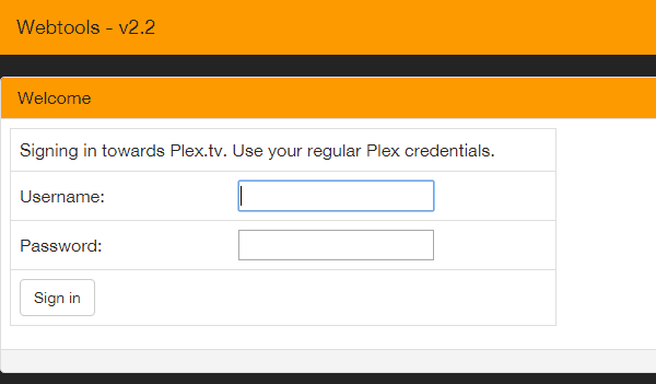 installing webtools plex