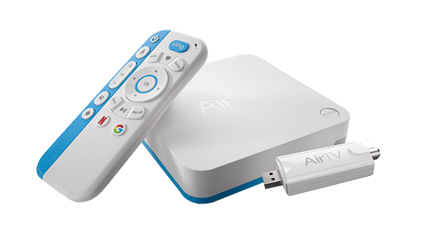 AirTV Player, remote, and USB tuner