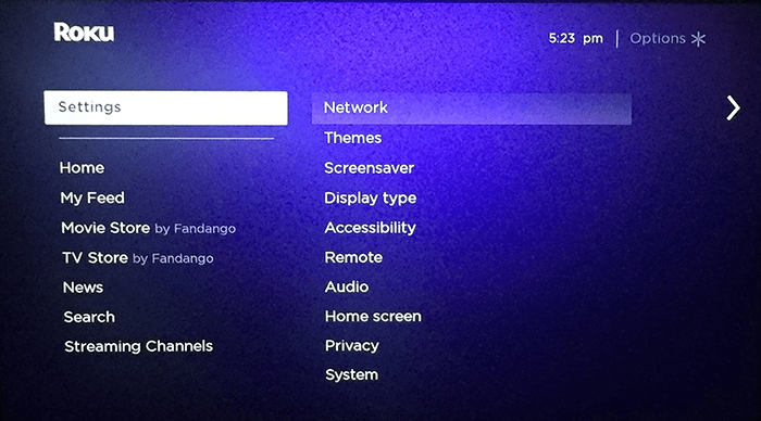 How to reset a Roku to factory settings - Step 1