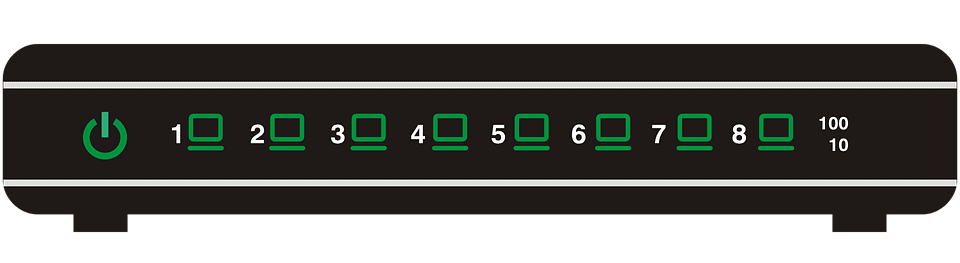 The back of a modem.