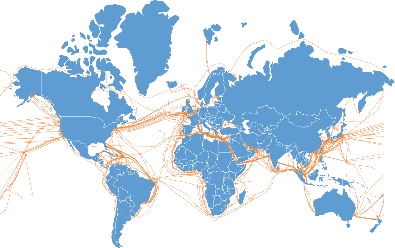 Fiber Optic Cable World Map - Map