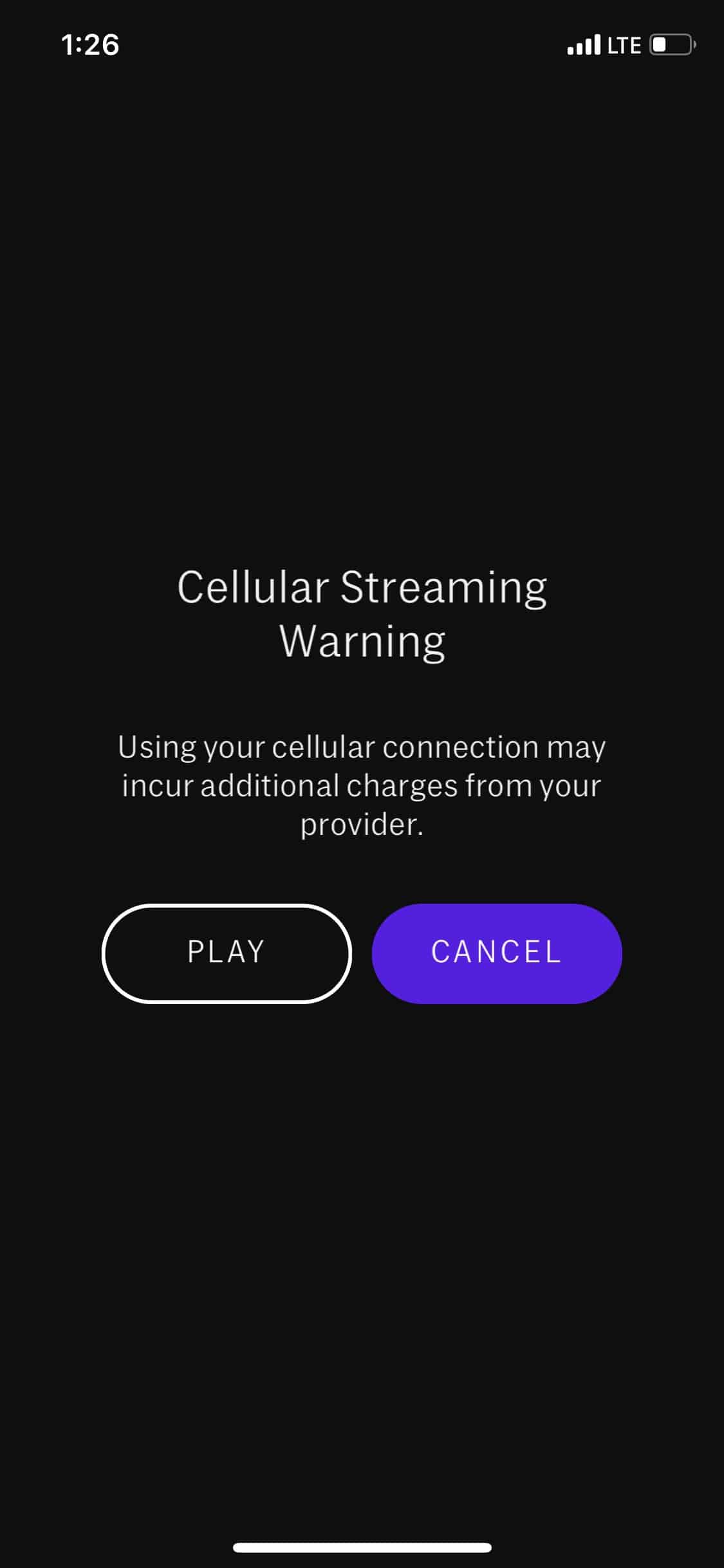 HBO Max app cellular streaming warning - HBO Max review