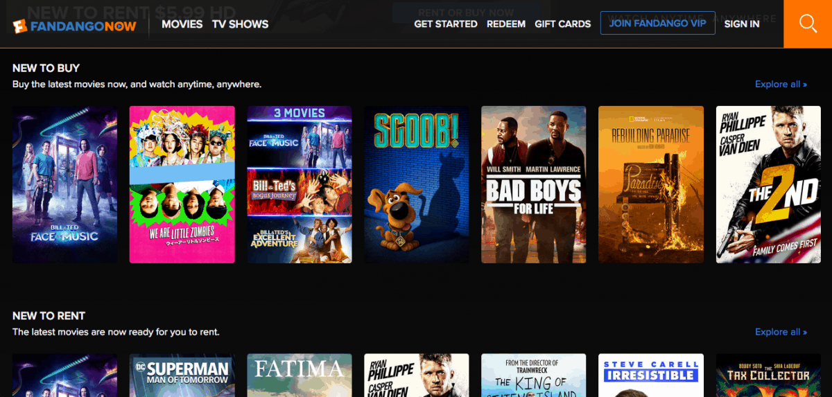 FandangoNow Movies FandangoNow Cost, Promos & Subscription