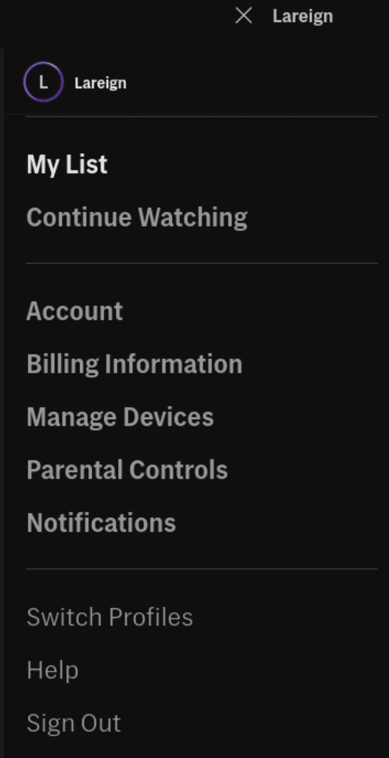 HBO Max Account Settings