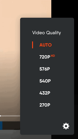 Screenshot of Video Quality options on fuboTV