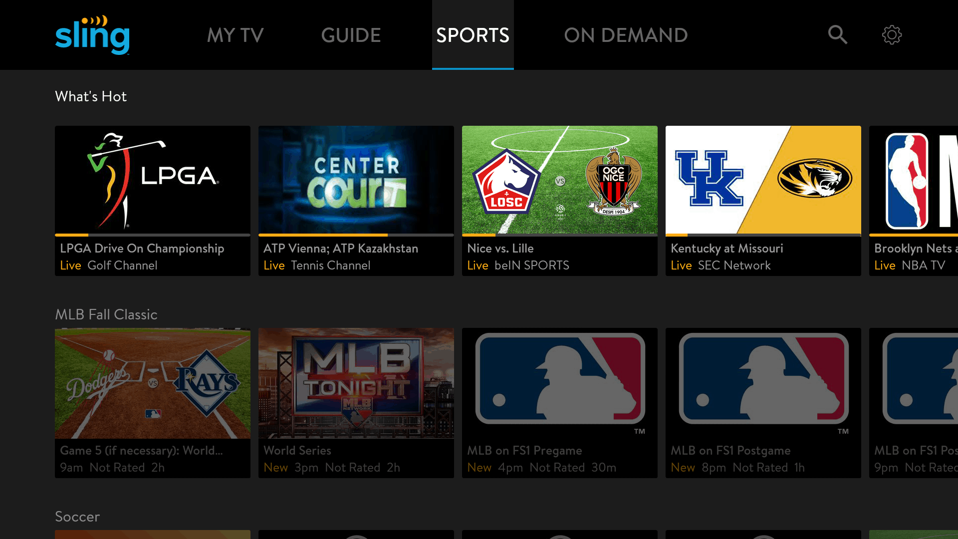 Streaming sports