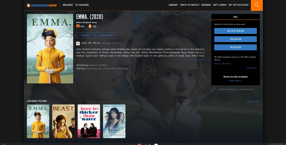 Watch Emma. (2020) (4K UHD)