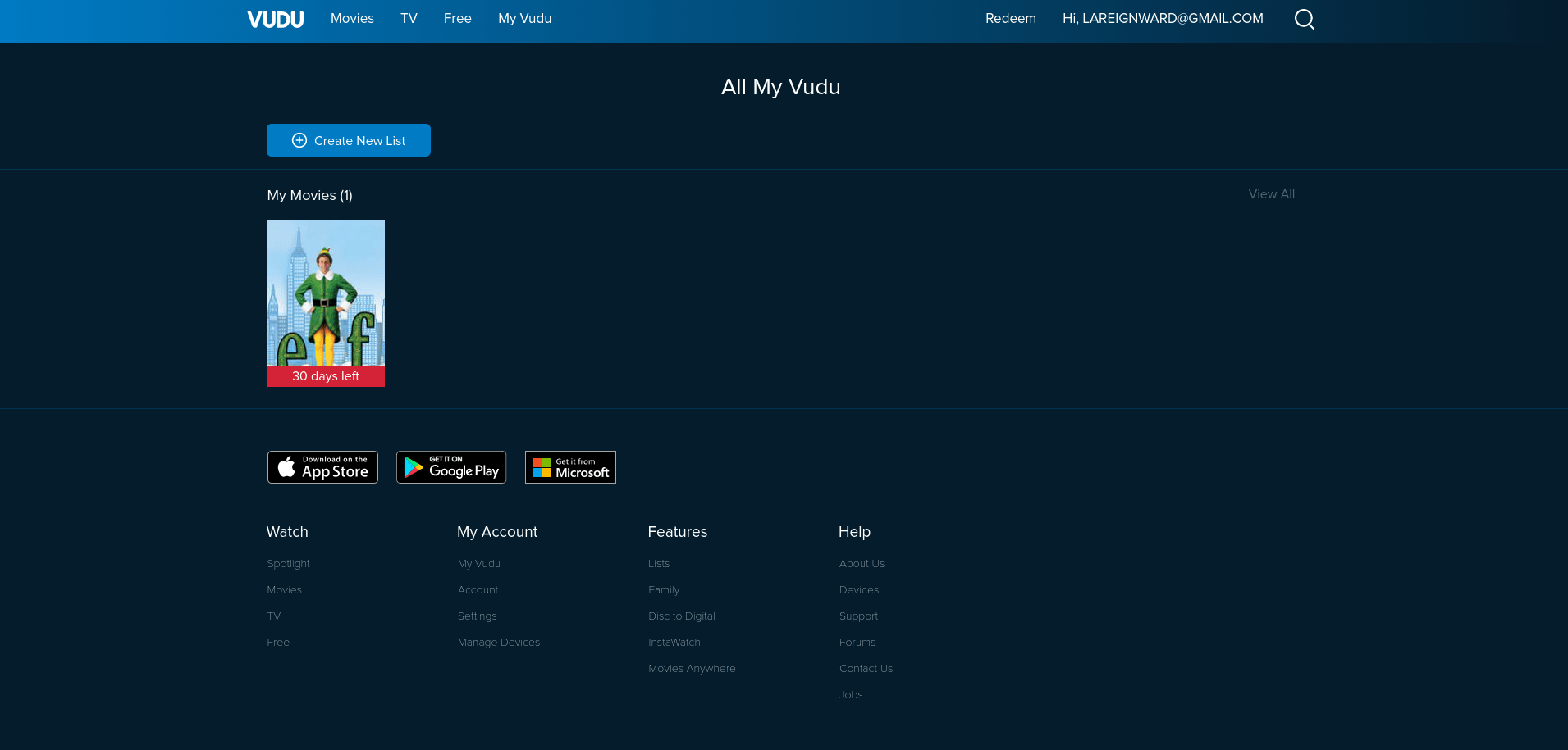 my vudu to go app wont allow disc copy