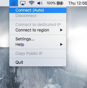 privateinternetaccess.com app for mac no longer shows connection when hoverring