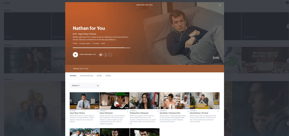 Hulu OD - browser - show page