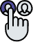 icon of a finger pointing to a button