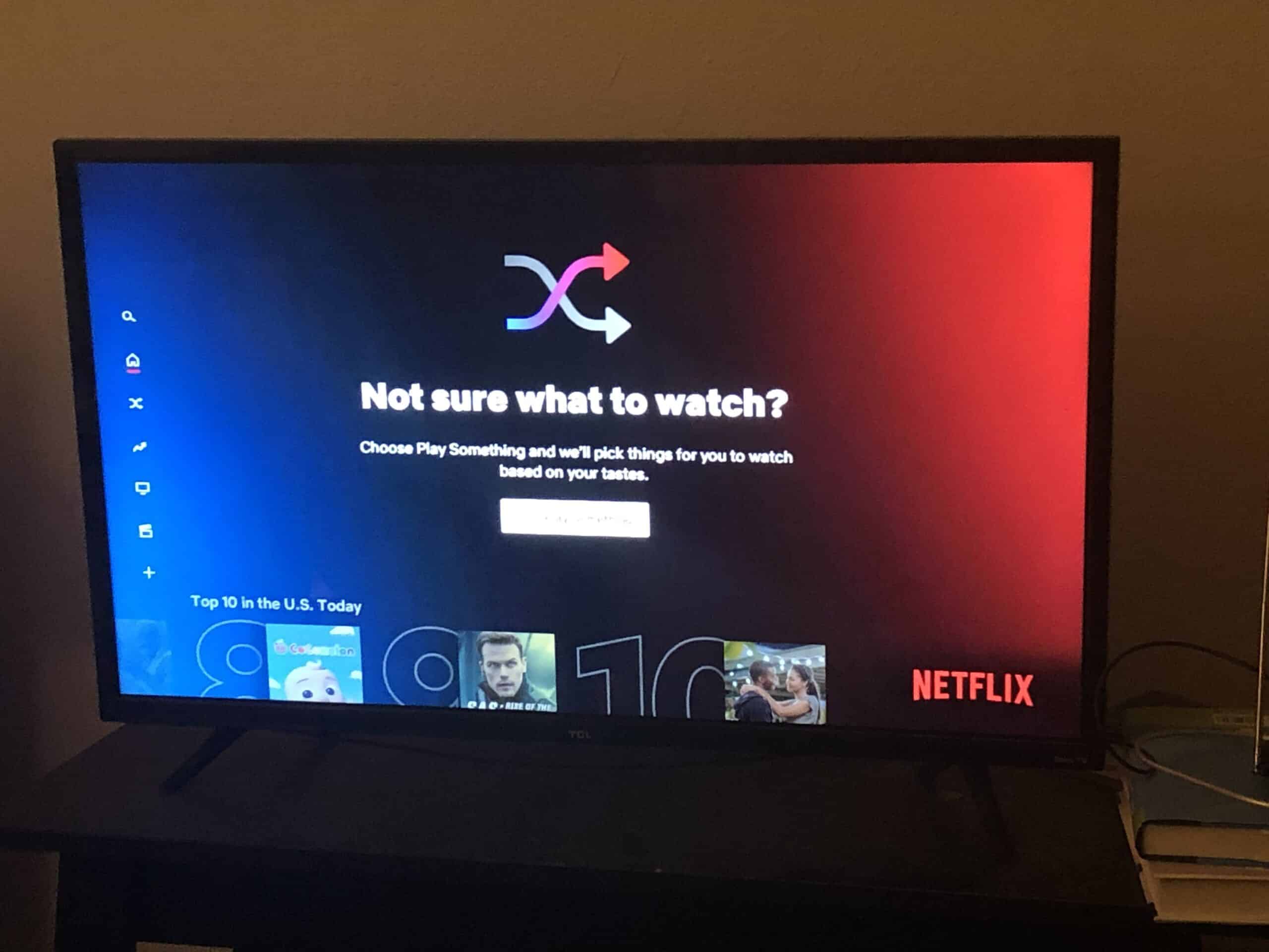 Netflix shuffle screen
