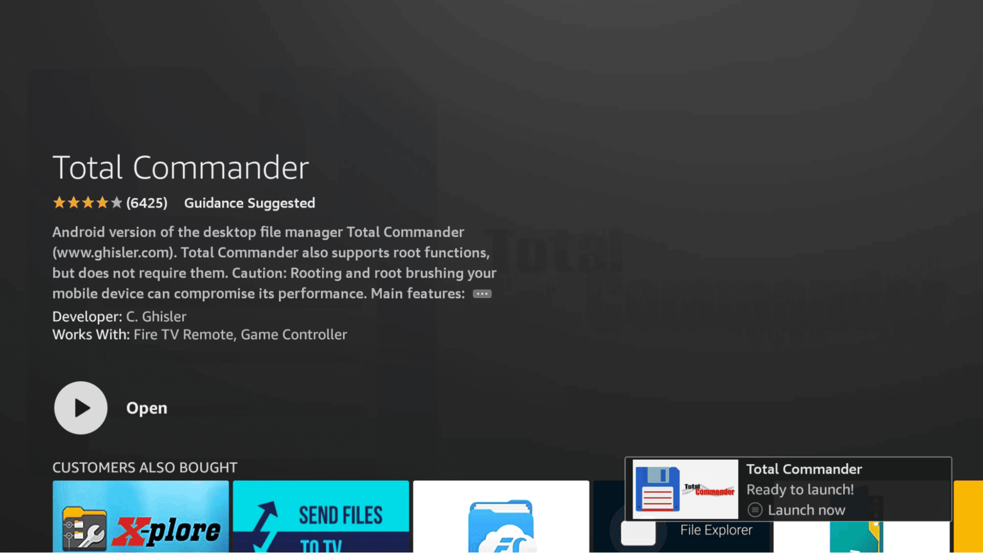 Total Commander is another option for Fire TV sideloaders