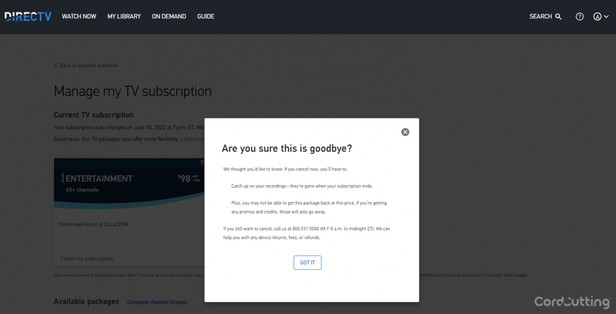 How to Cancel DIRECTV Stream - Cordcutting.com