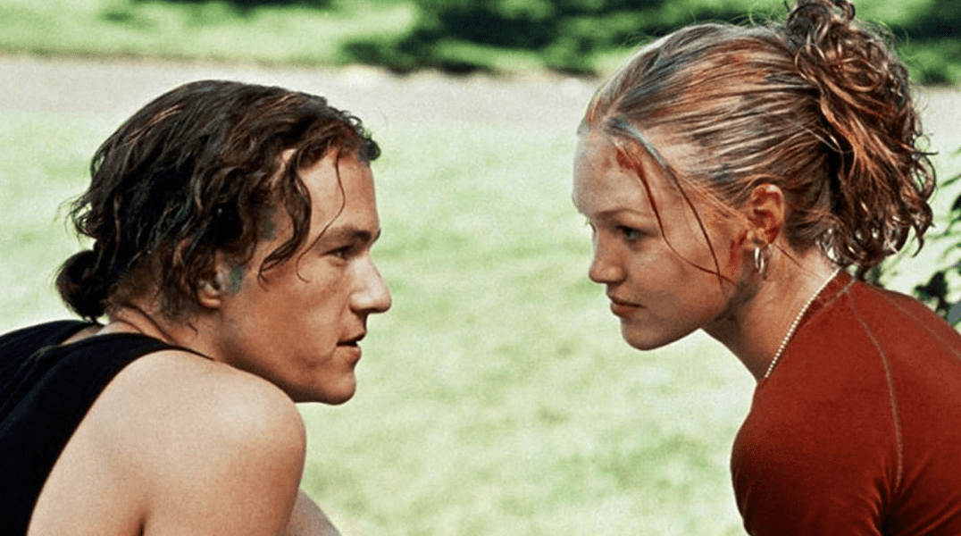 Patrick Verona (Heath Ledger) and Kat Stratford (Julia Stiles)