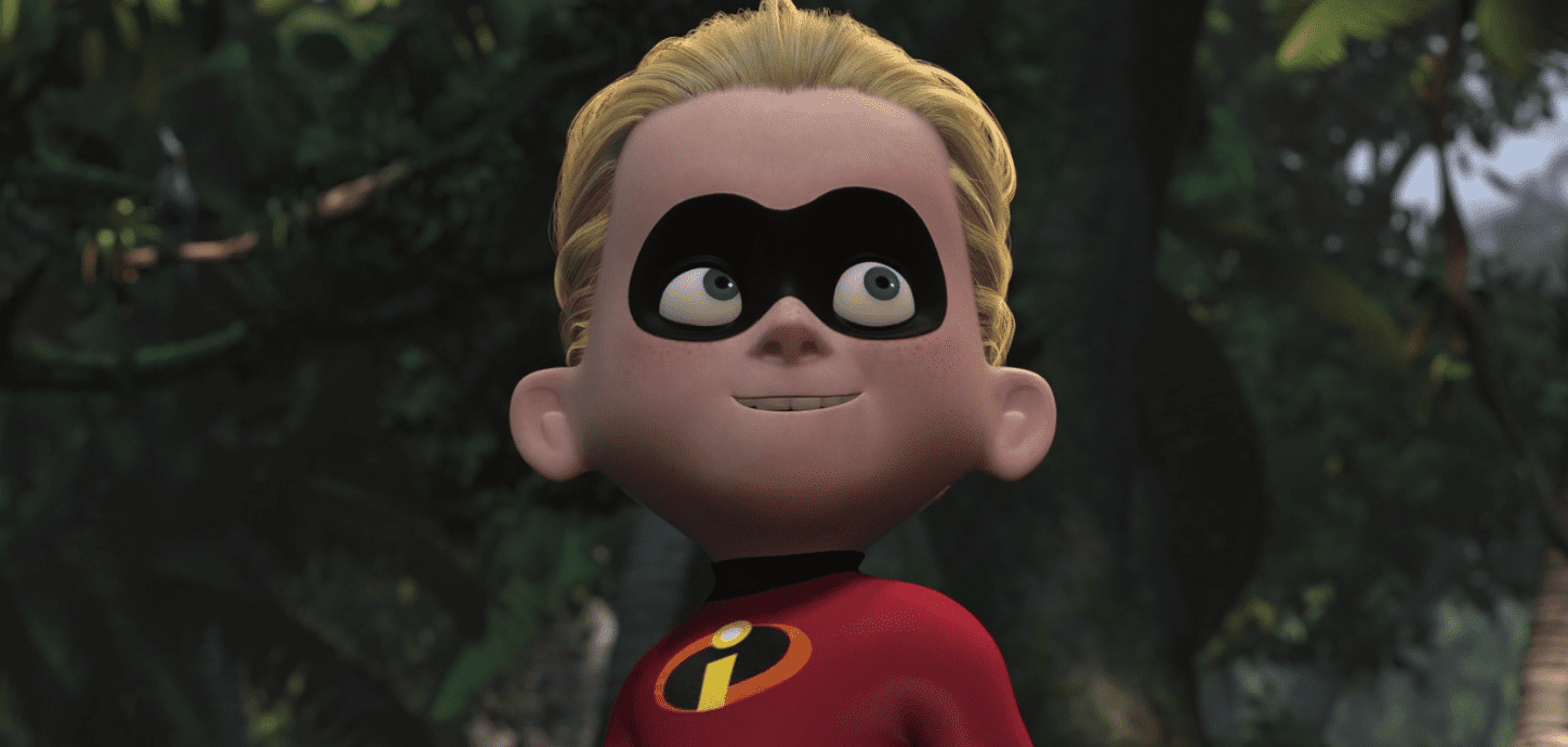 Dash in the movie The Incredibles on the island looking for his dad
