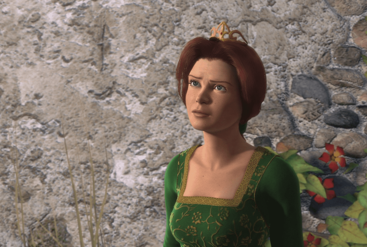 Princess Fiona in the movie Shrek deep in thought