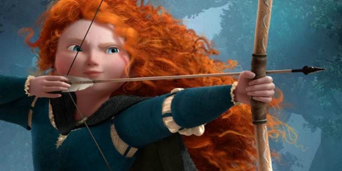 Merida with her bow and arrow