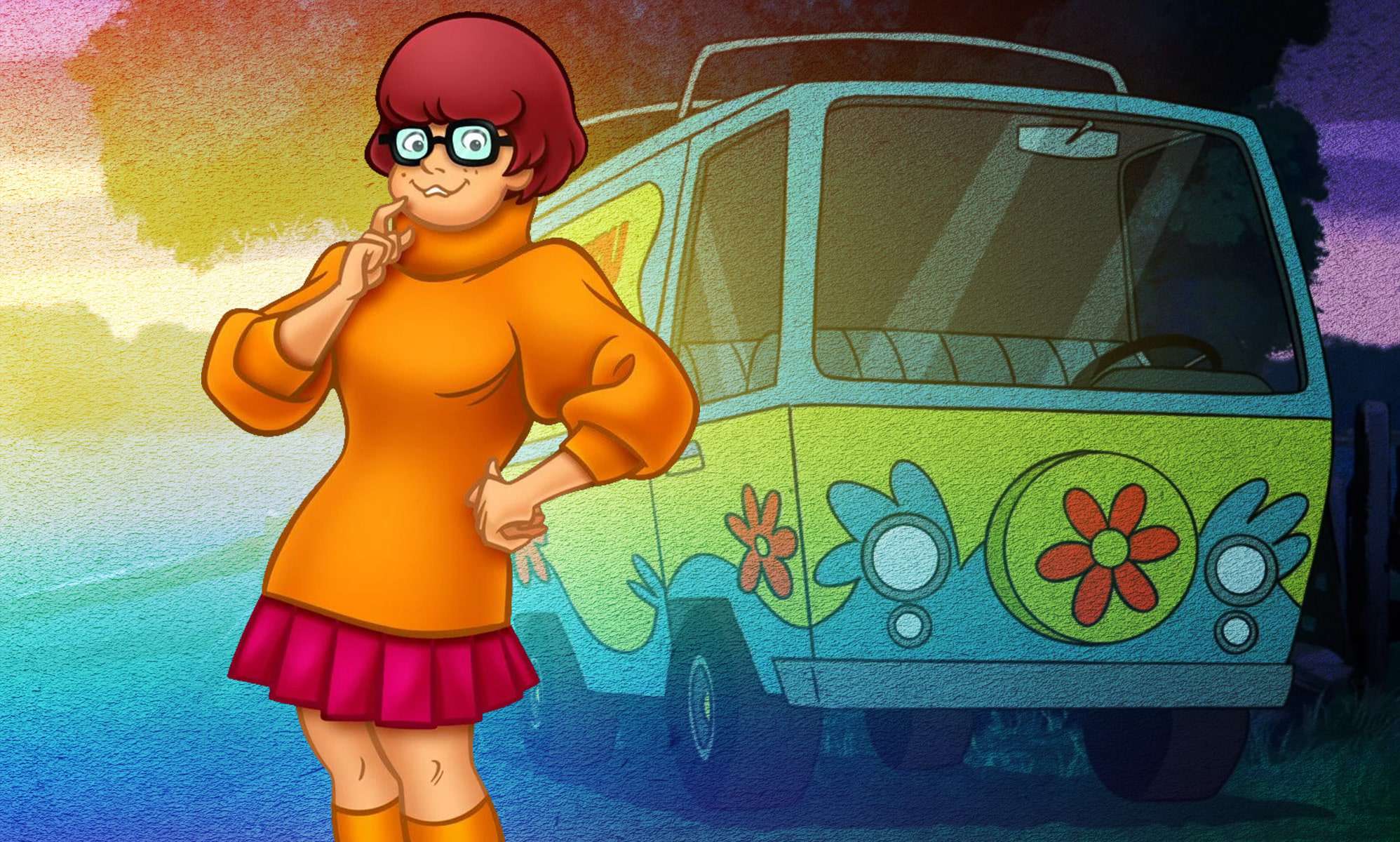 Velma in the movie Scooby-Doo about to say jinkies