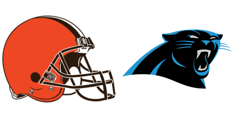 Cleveland Browns and Carolina Panthers logos
