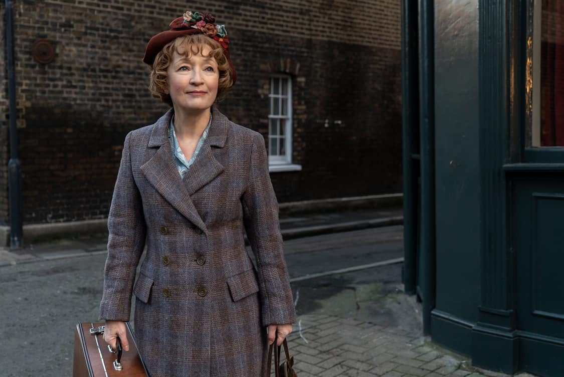Lesley Manville in this image from Amazon Prime Video