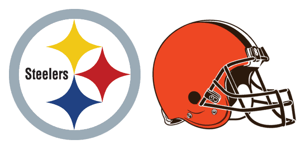 Pittsburgh Steelers and Cleveland Browns logos