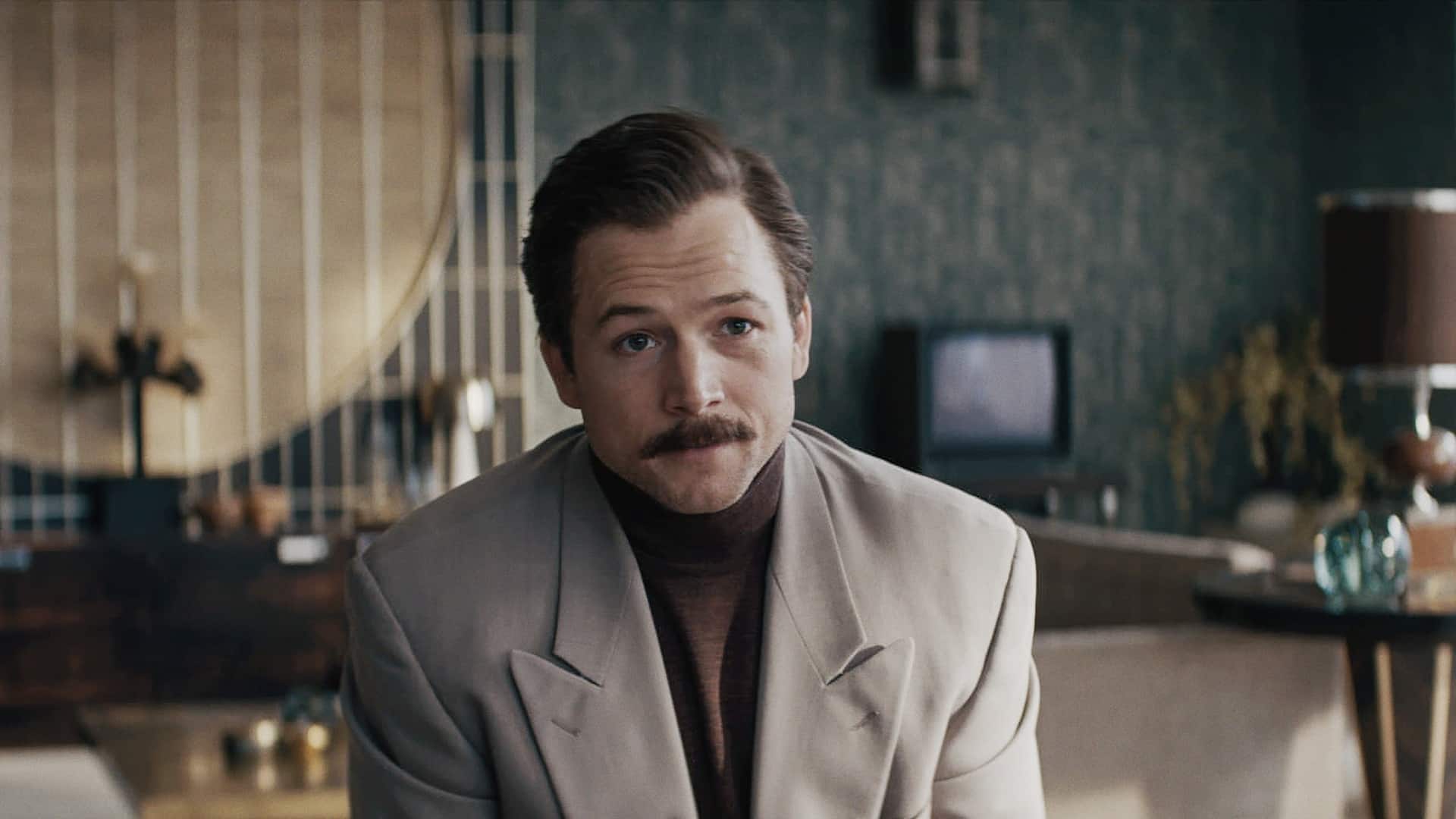 Taron Egerton in this image from Apple TV Plus