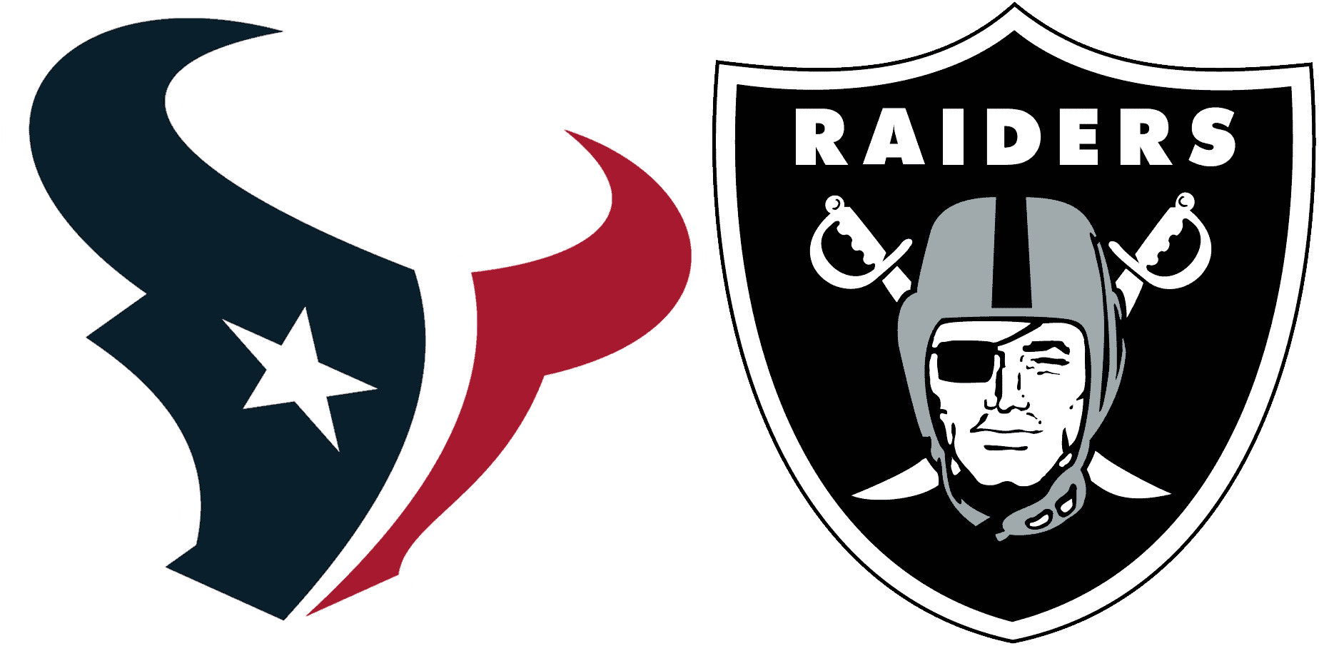 Houston Texans and Las Vegas Raiders logos
