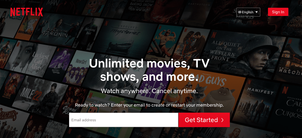 Netflix-Homepage-Overview