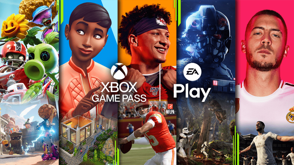 Xbox Game Pass and EA Play promo from 2020