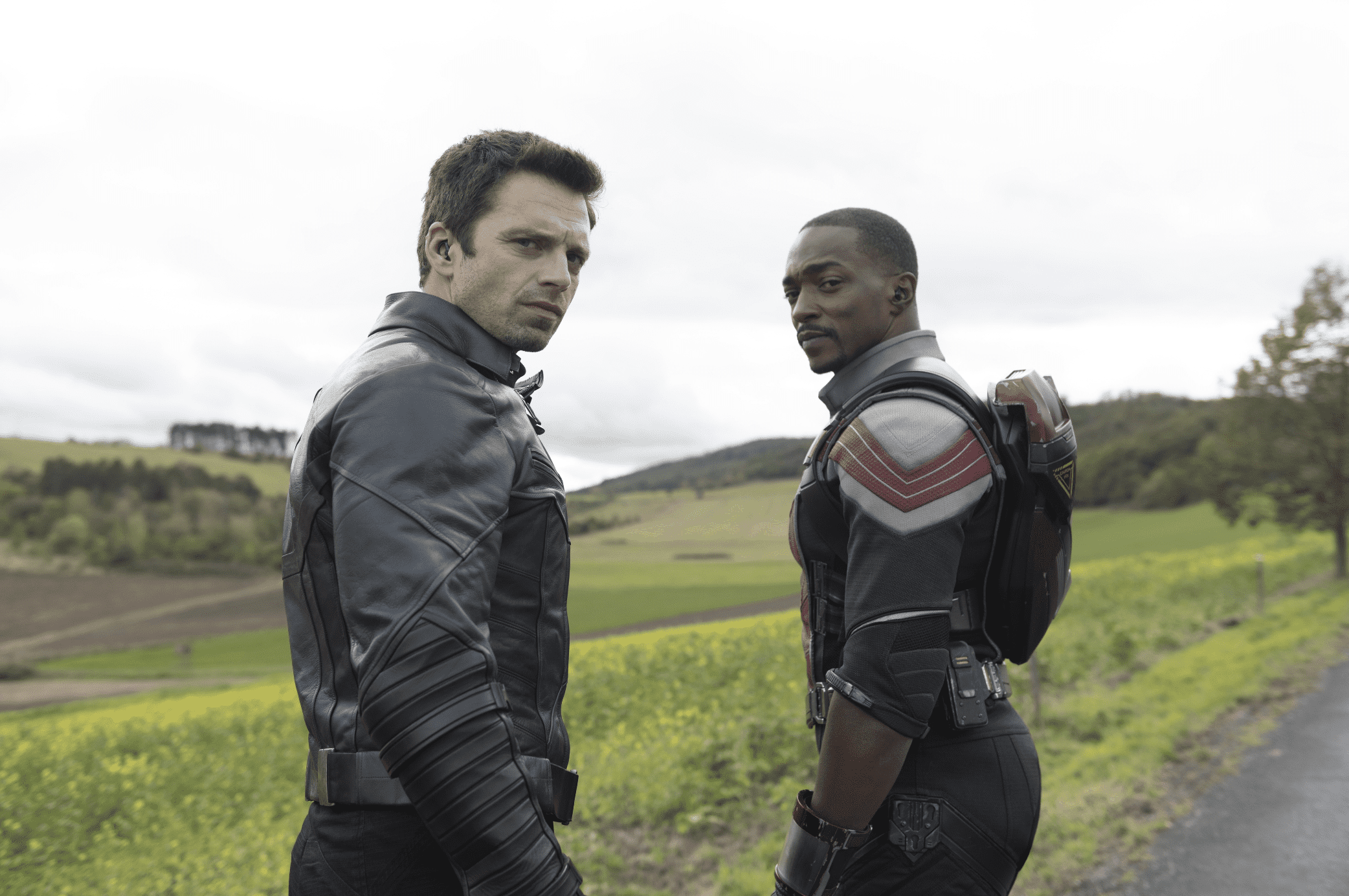 Bucky and Sam teaming up to track down a rogue group called the Skull Crushers