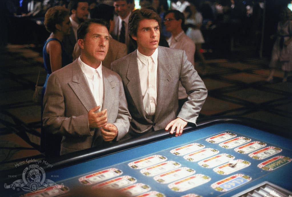 Raymond and Charlie trying their luck at a casino table