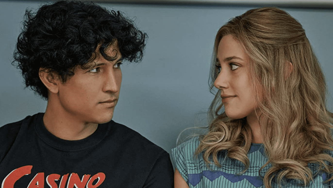 Gabe and Natalie gazing at each other in this image from Netflix