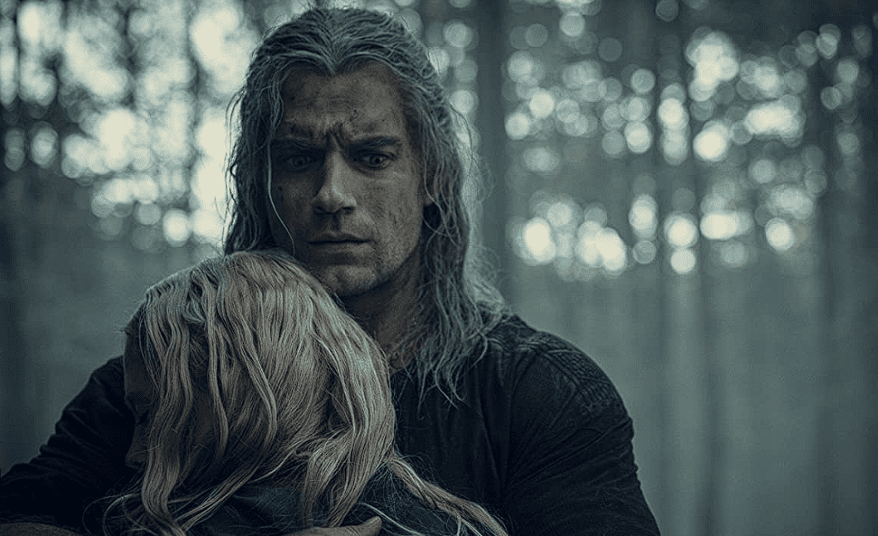 Henry Cavill and Freya Allan in this image from Netflix