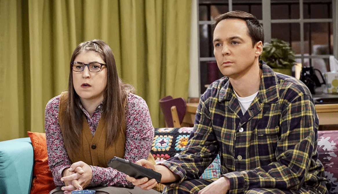 Mayim Bialik and Jim Parsons in this image from HBO Max