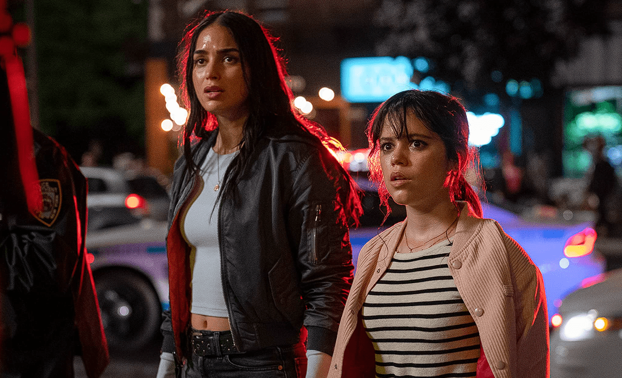 Melissa Barrera and Jenna Ortega in this image from Paramount