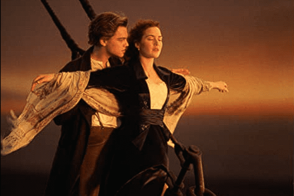Leonardo DiCaprio and Kate Winslet in this image from Amazon Prime Video