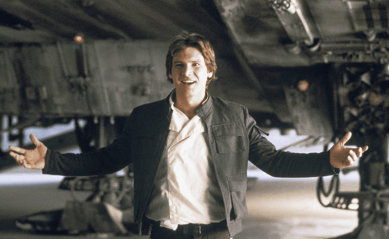 Harrison Ford as Han Solo in this image from Lucasfilm