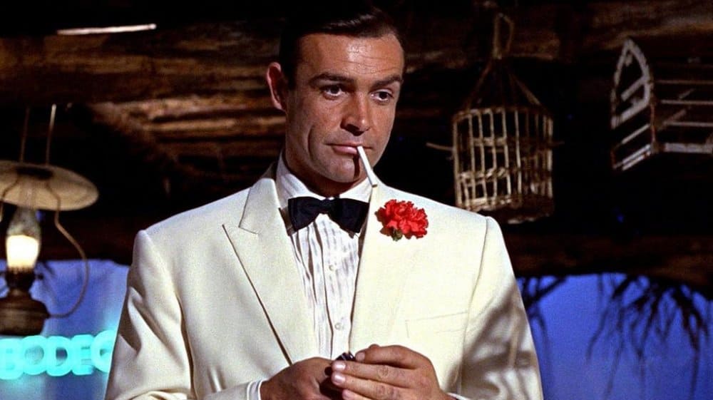 A man in his white suit in this image from Eon Productions