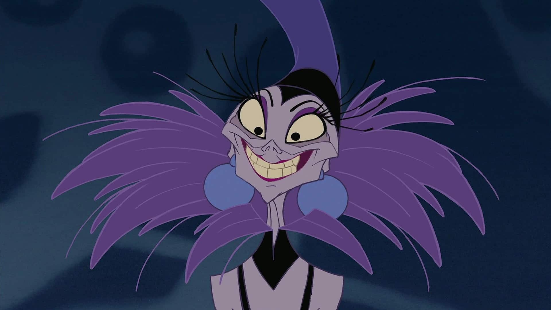 An animated woman in all purple in this image from Walt Disney Animation Studios