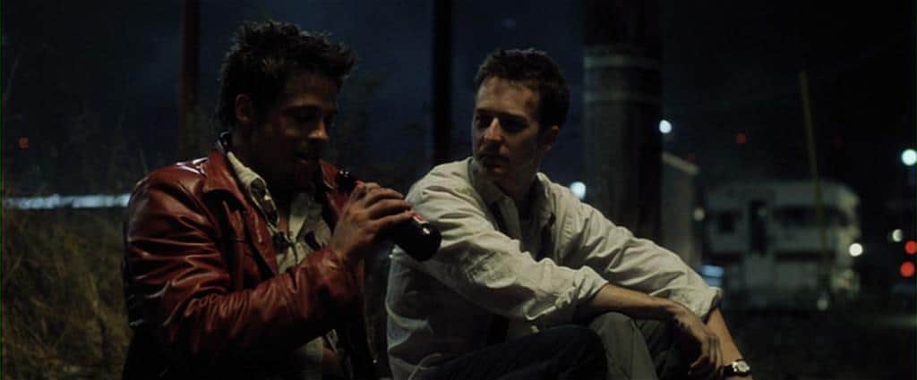 Brad Pitt and Edward Norton in this image from Fox 2000 Pictures