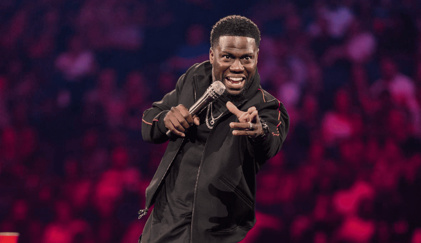 Kevin Hart on tour in this image from Hartbeat Productions