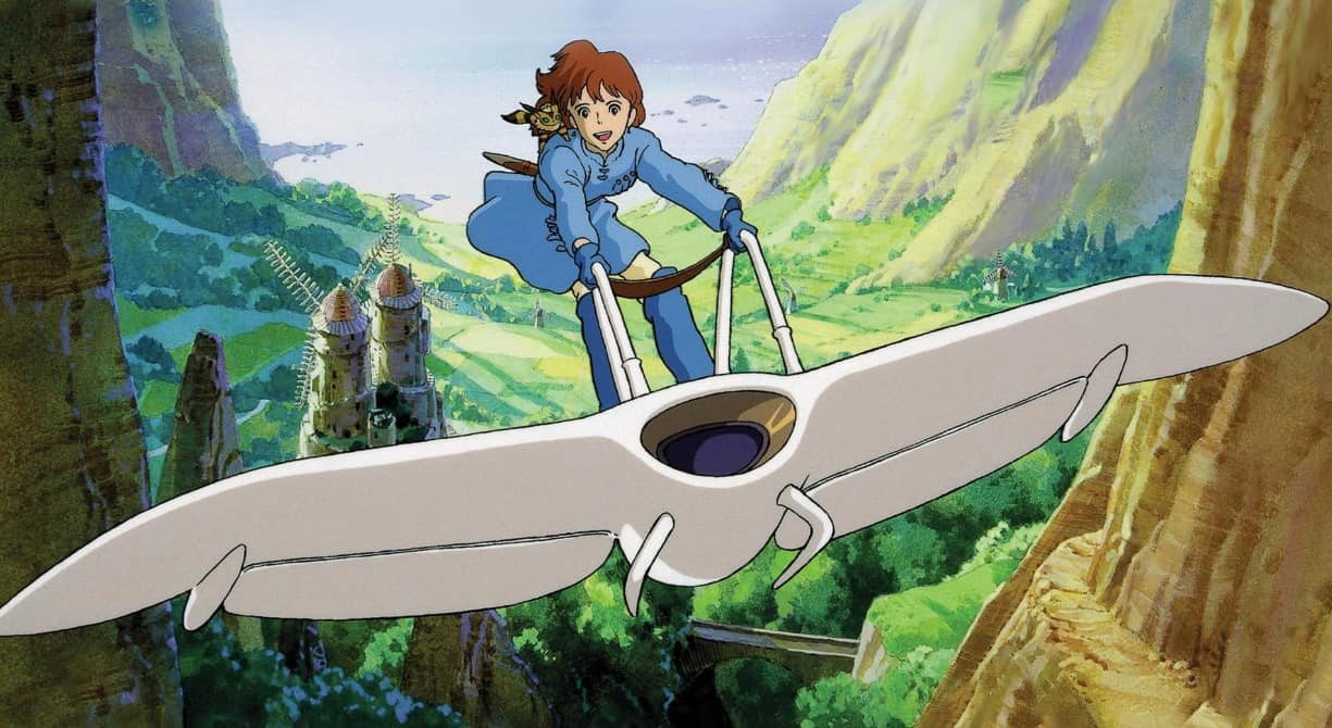 Nausicaä flying in this image from Topcraft