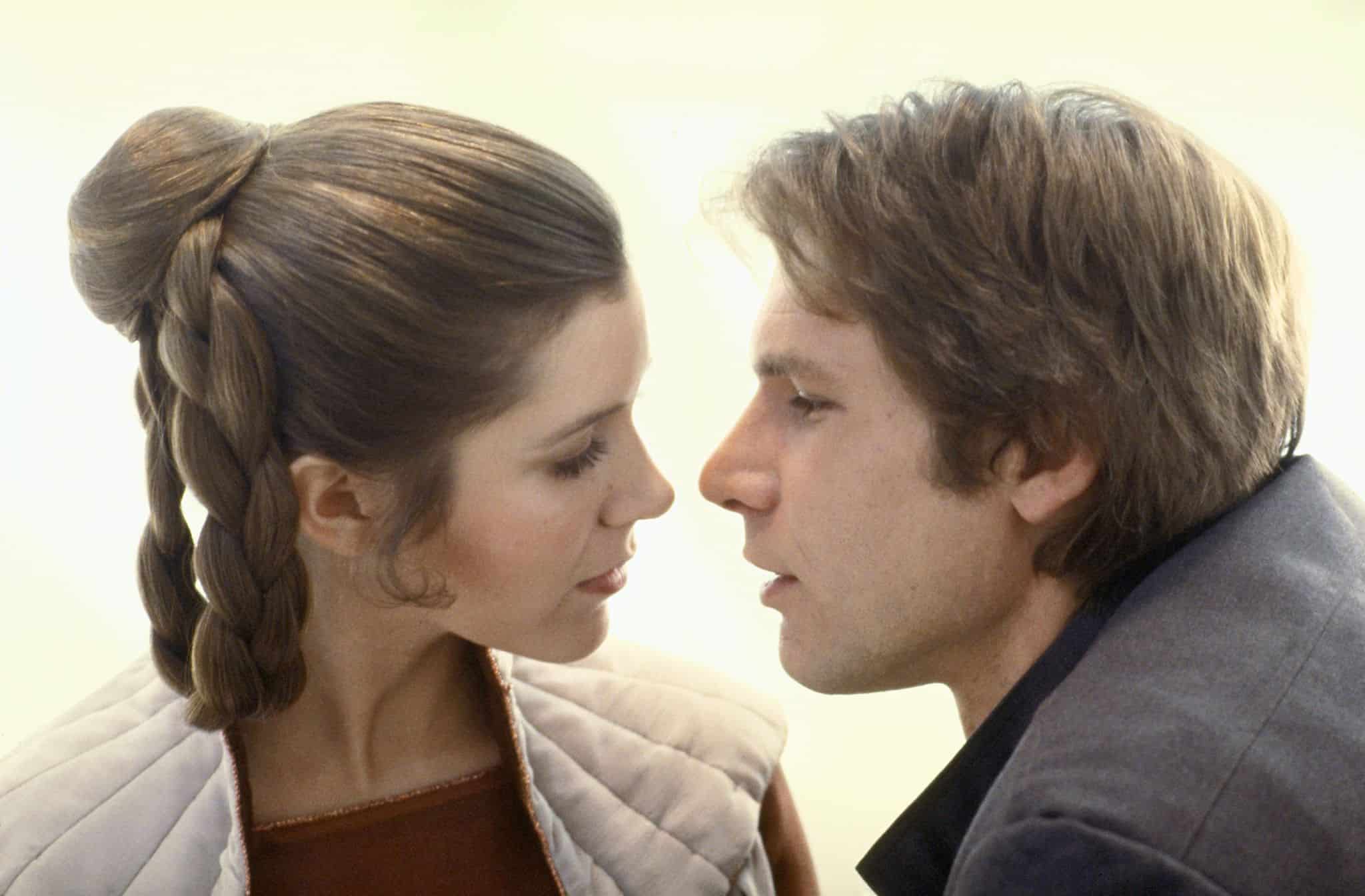 Carrie Fisher and Harrison Ford in this image from Disney Plus