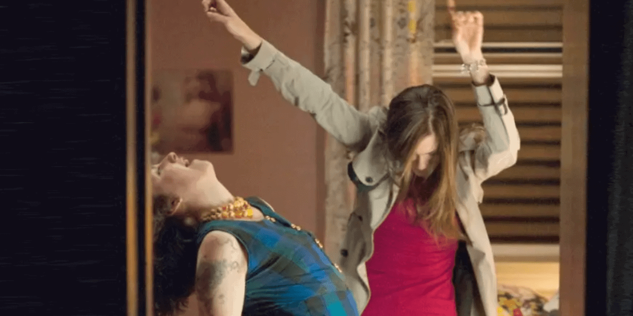 Hannah and Marnie dancing together in this image from Apatow Productions