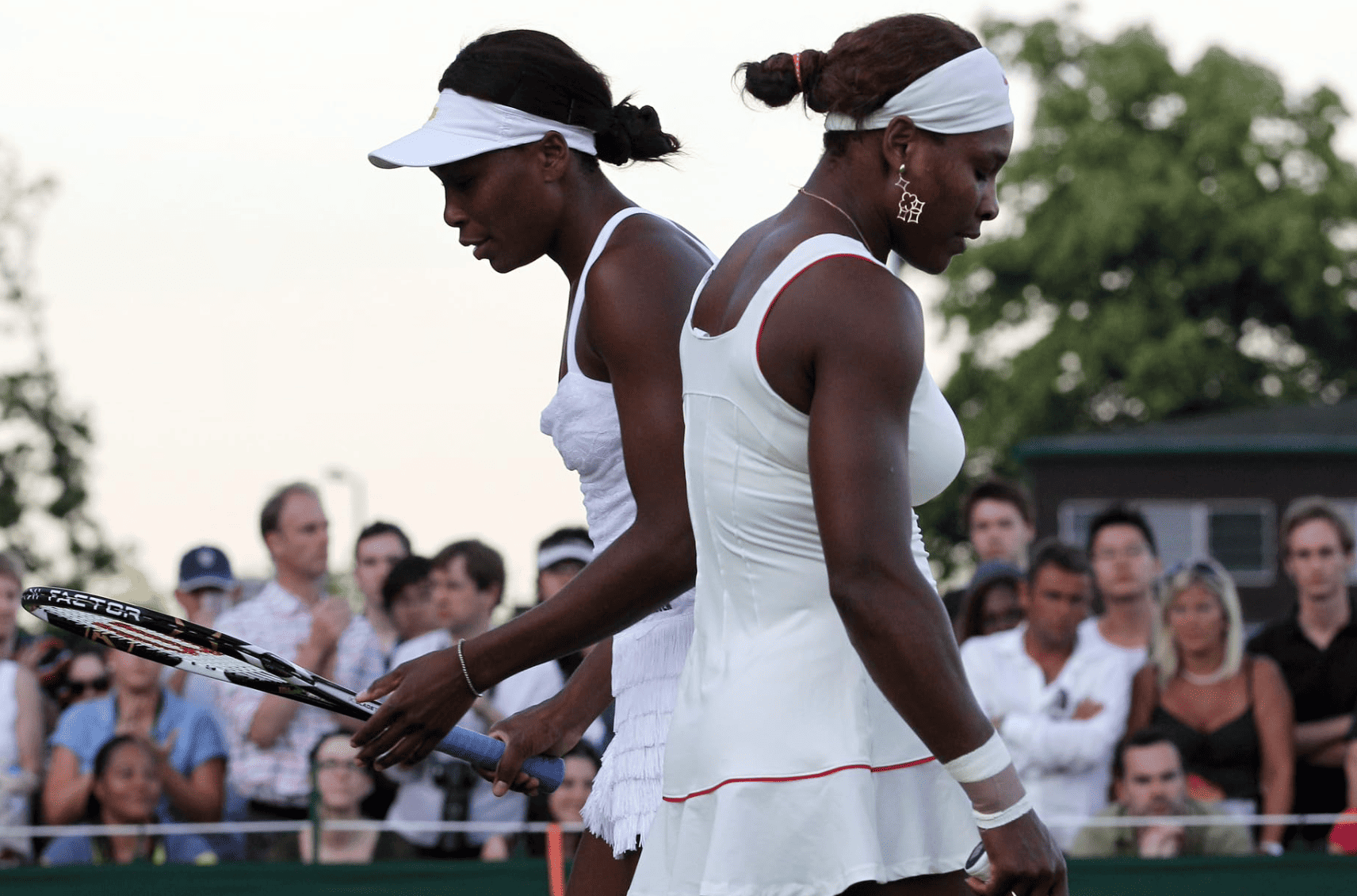 Serena and Venus Williams play as doubles in this image from Magnolia Pictures