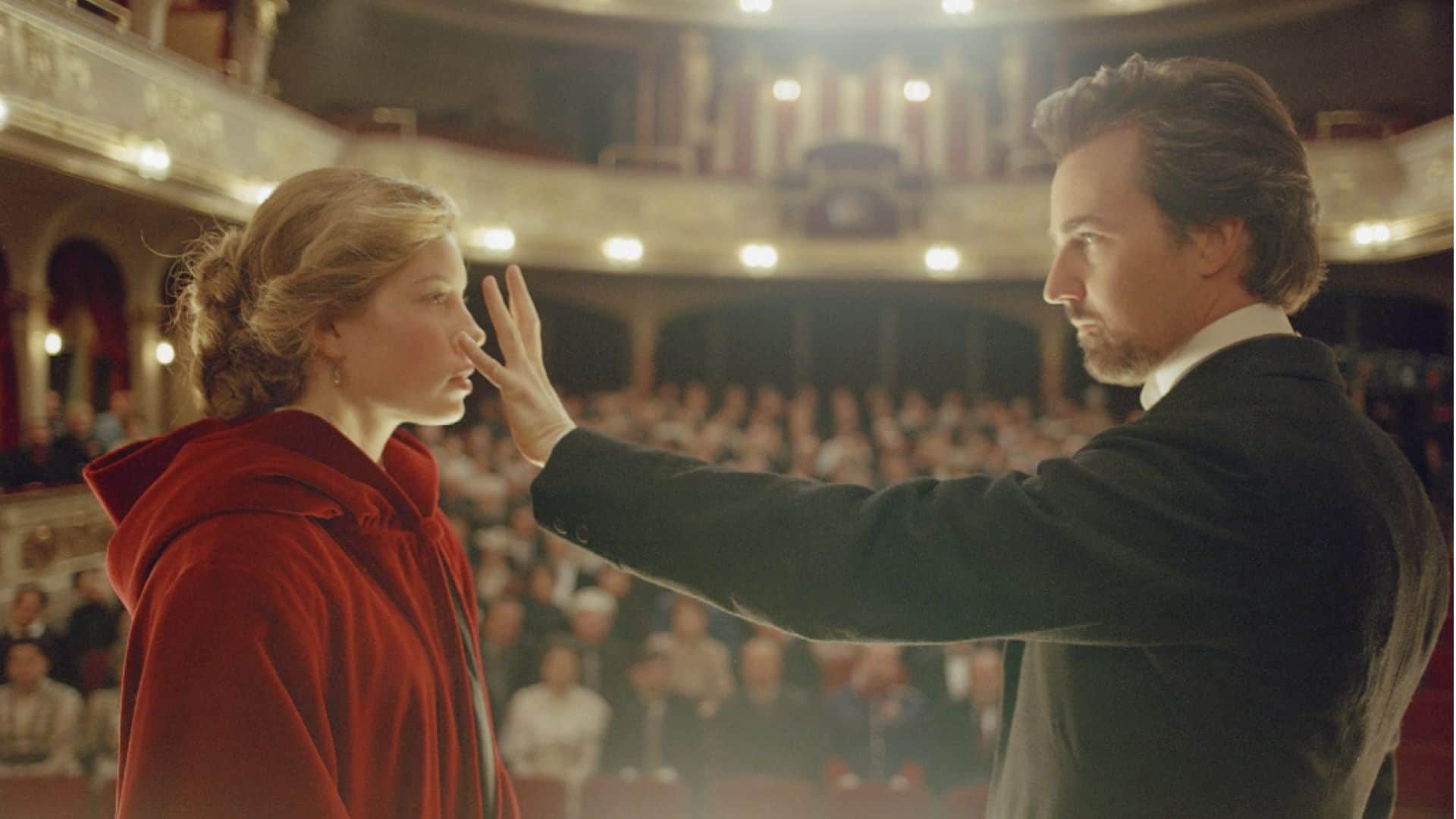  Jessica Biel and Edward Norton perform an illusion on stage in this image from Century Fox Home Entertainment.