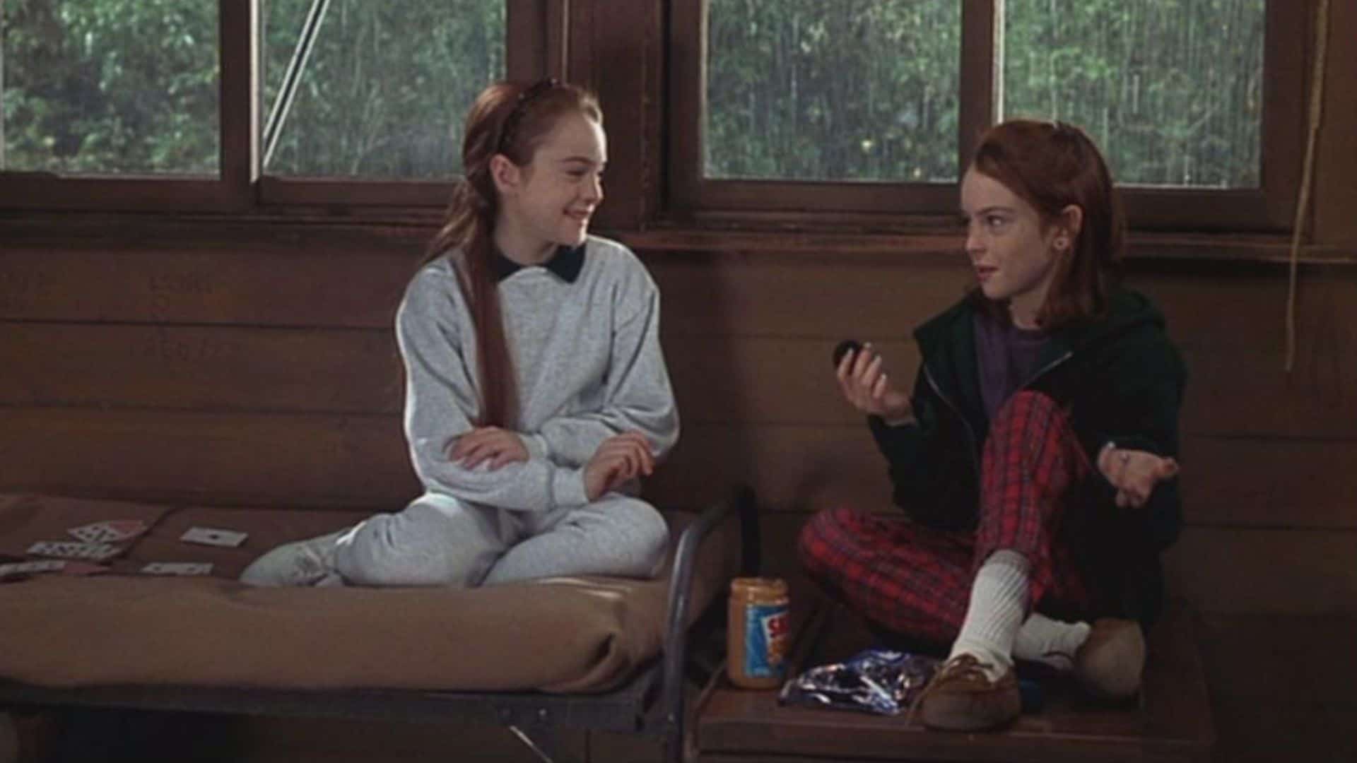 Two Lindsay Lohans sharing peanut butter and Oreos in this image from Walt Disney Pictures