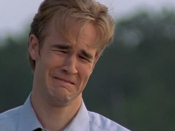 Dawson Leery crying in this image from Sony Pictures Television